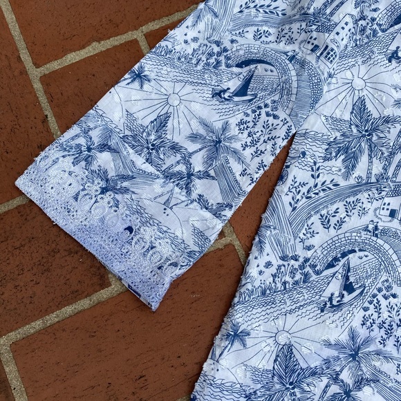 Girls CALYPSO embellished toile print TOP Size 10 - Picture 6 of 8